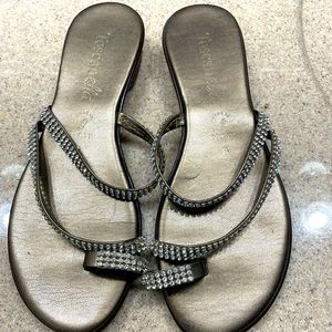 Toscanella Italian Sandals.  Size 8 Rhinestones Excellent condition